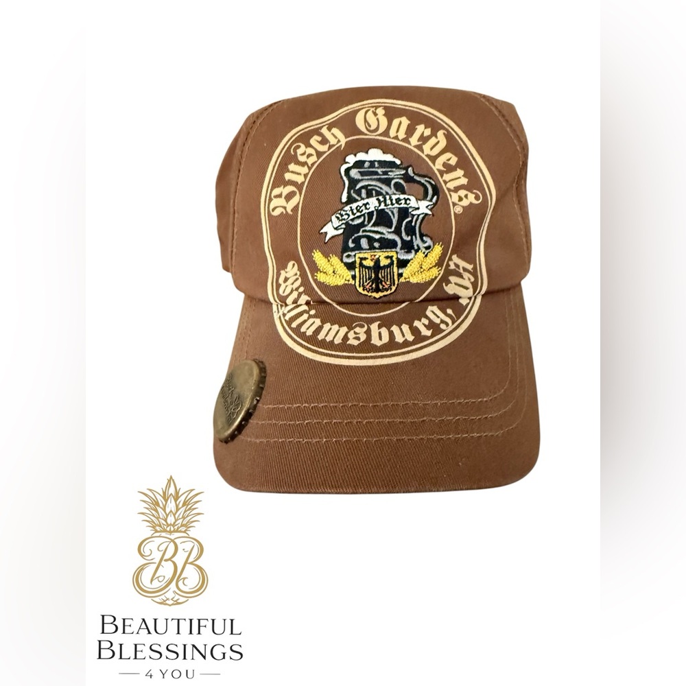 Unisex Brown Busch Gardens Williamsburg VA Beer Bottle Opener Cap/Hat
